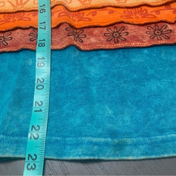 Rare Vintage Boho Colorful Rainbow 🌈 Long sleeve Quality Cotton Size Large - Picture 3 of 9